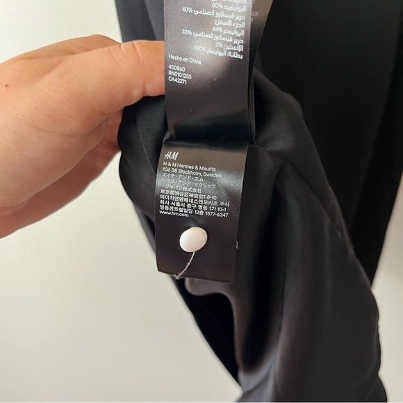 H&M Black and White Lace Details Sheath Workwear Zip Side Dress 12 - Picture 7 of 13